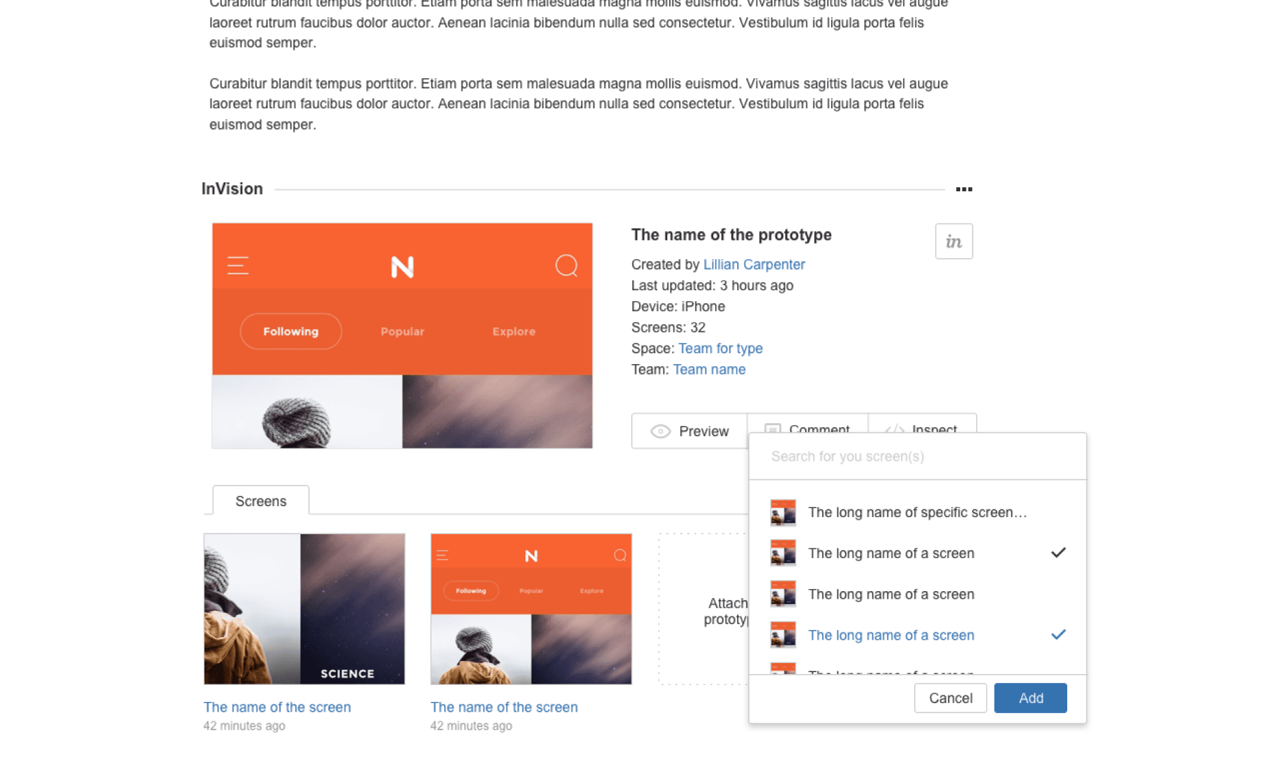Invision for JIRA