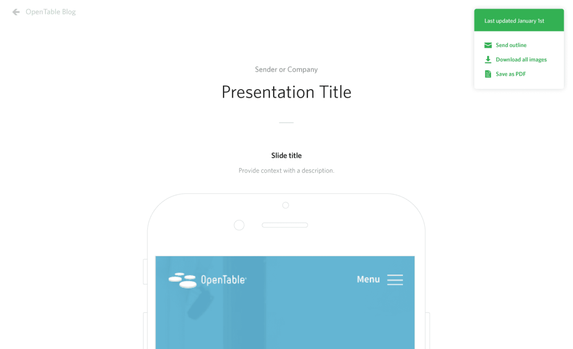Presentations